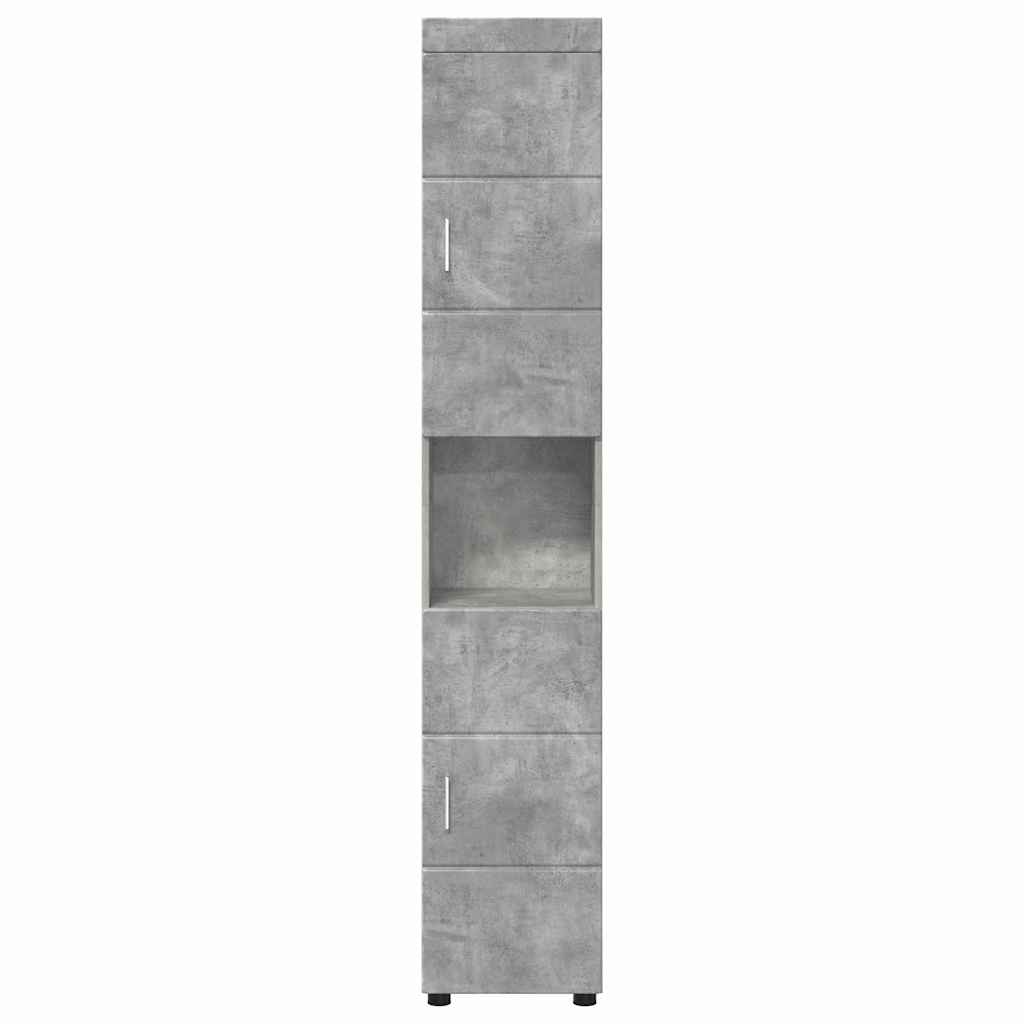 Baderomsskap TULUM Betonggrå 37 x 31.5 x 203 cm Konstruert tre
