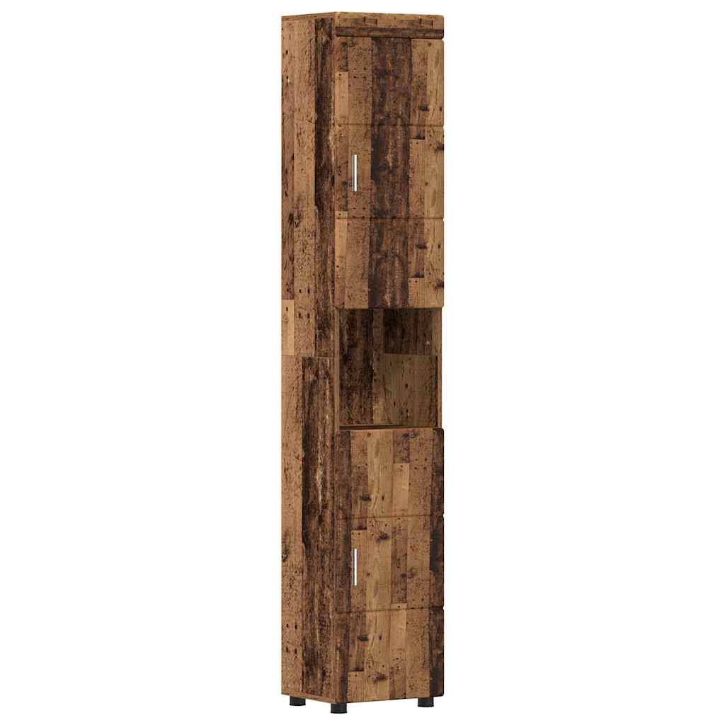 Baderomsskap med lagring TULUM Gammelt tre 37 x 31.5 x 203 cm