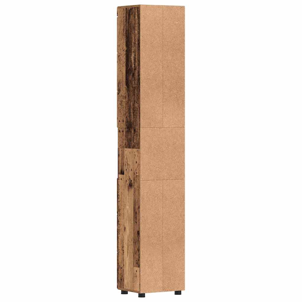 Baderomsskap med lagring TULUM Gammelt tre 37 x 31.5 x 203 cm
