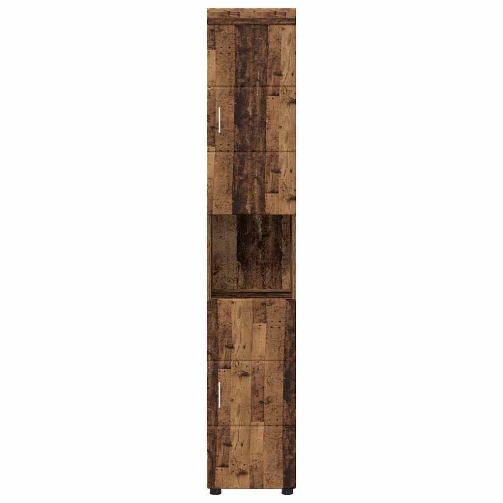 Baderomsskap med lagring TULUM Gammelt tre 37 x 31.5 x 203 cm