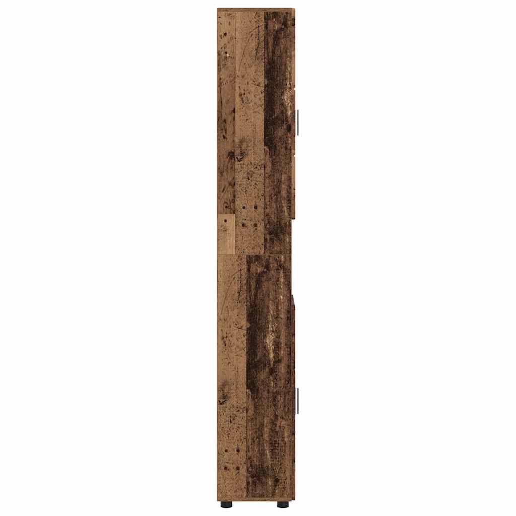 Baderomsskap med lagring TULUM Gammelt tre 37 x 31.5 x 203 cm