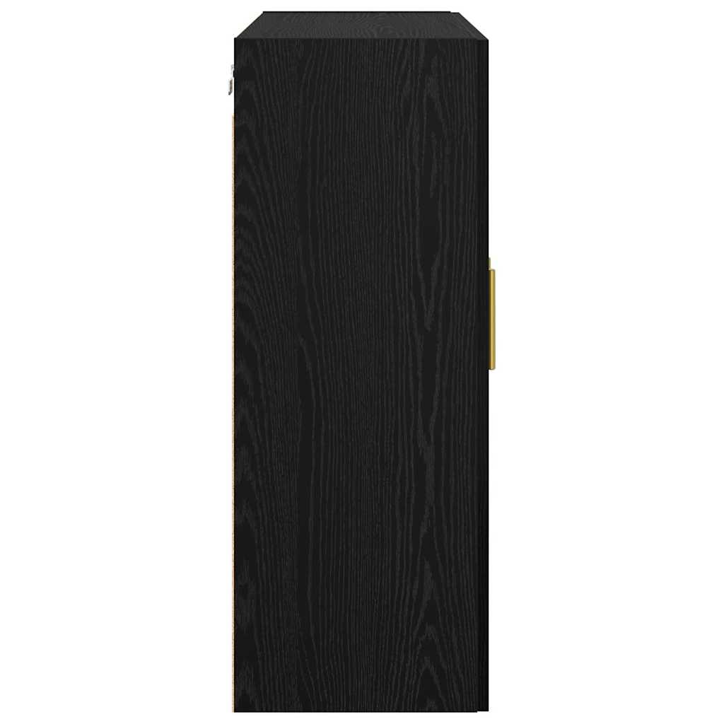 Veggskap Svart Eik 2 stk 69.5 x 34 x 90 cm