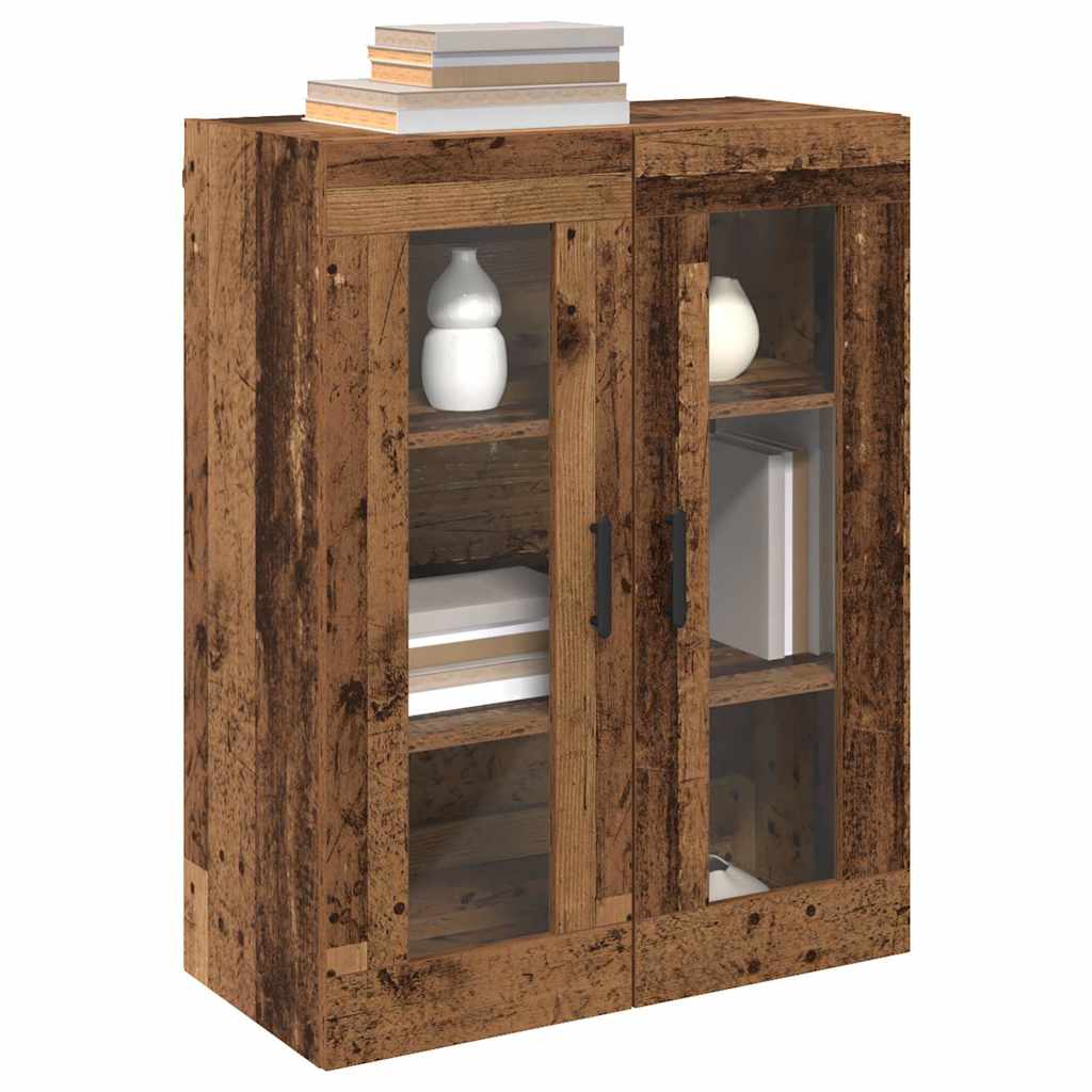 Veggskap Gammelt Tre 2 stk 69.5 x 34 x 90 cm