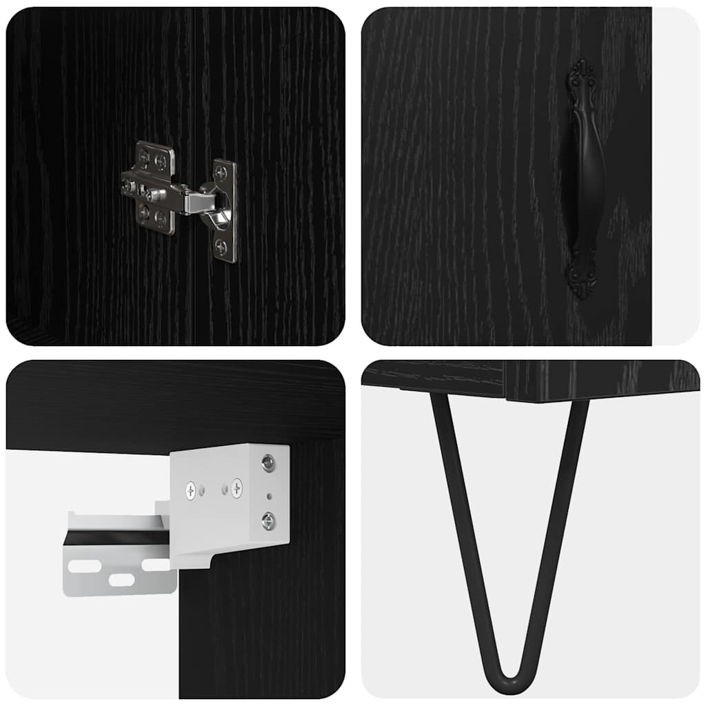 Skap Svart Eik 69,5 x 34 x 90 cm