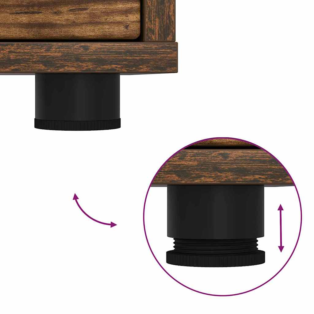 Nattbord Sengbord Røkt Eik med skuff 30,5 x 30 x 43 cm