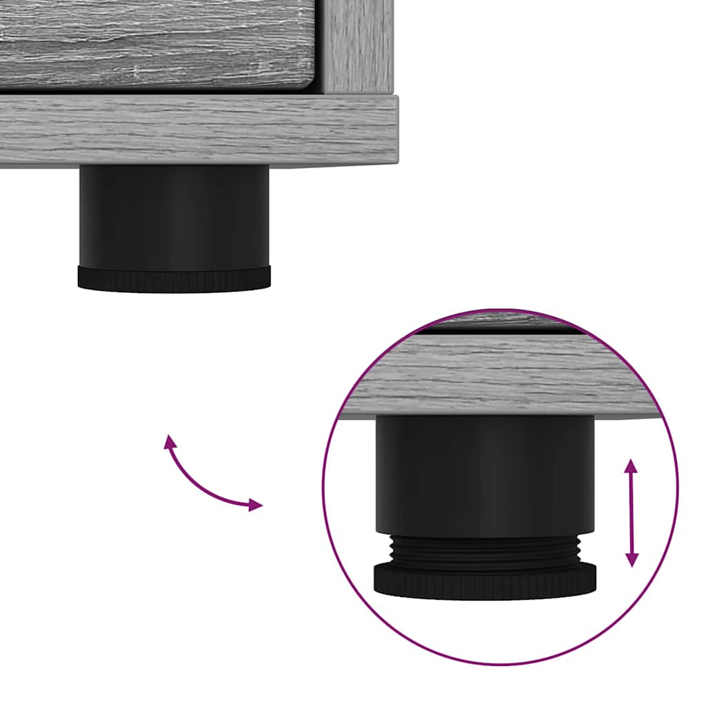 Nattbord Sengbord Sonoma Grå med skuff 30,5 x 30 x 43 cm