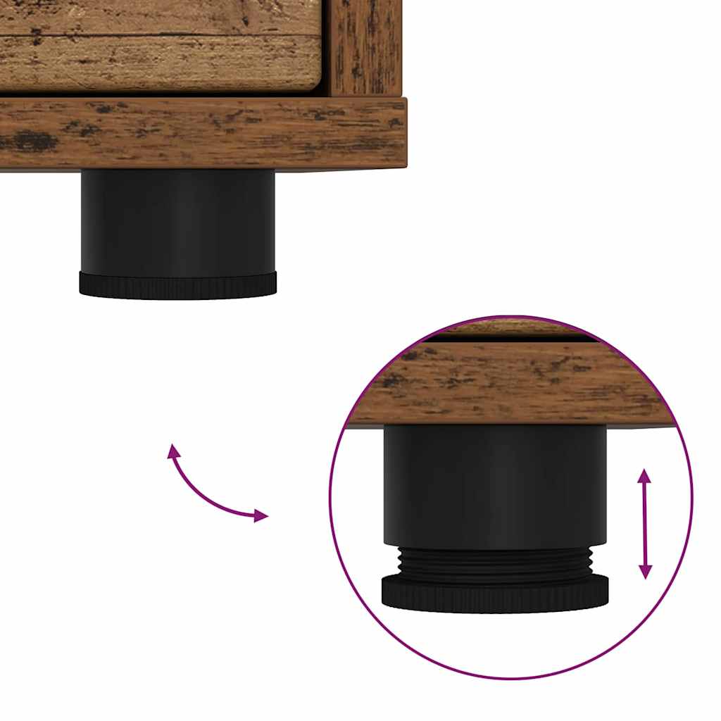 Nattbord Sengbord Gammelt Tre med skuff 30,5 x 30 x 43 cm