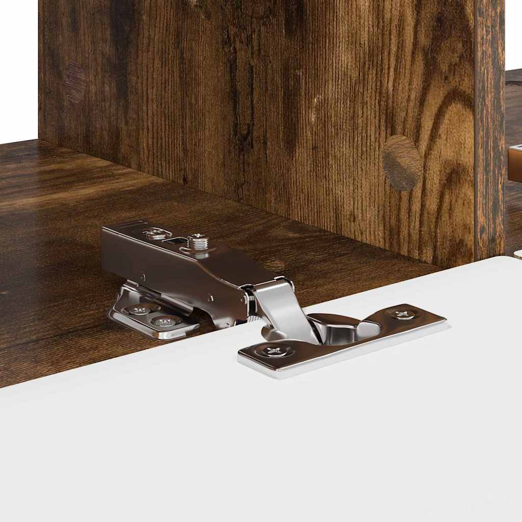 TV Veggskap 2 pcs Røkt eik 78,5 x 31 x 29,5 cm Konstruert tre