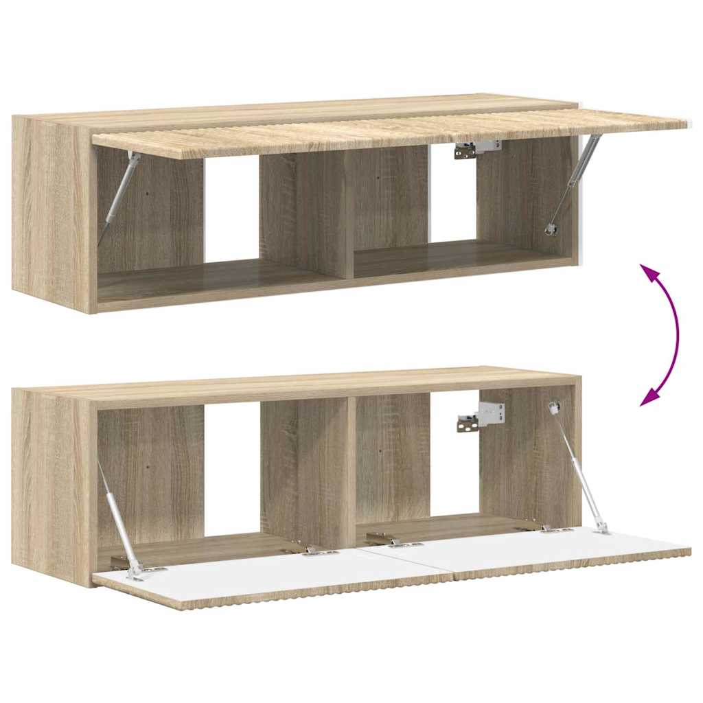 TV Veggskap Veggmontert Sonoma 98 x 31 x 29,5 cm Konstruert tre