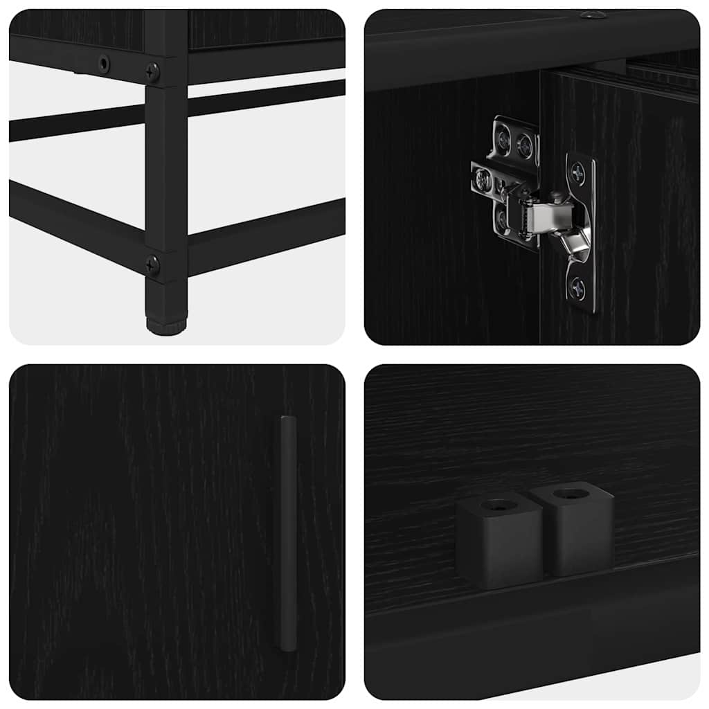 TV-Møbel Svart Eik TV-skap 210 x 35 x 41 cm