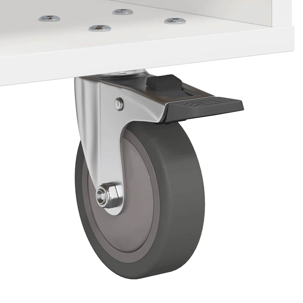 Nattbord 2 pcs Hvit 40,5 x 40 x 48 cm Konstruert tre