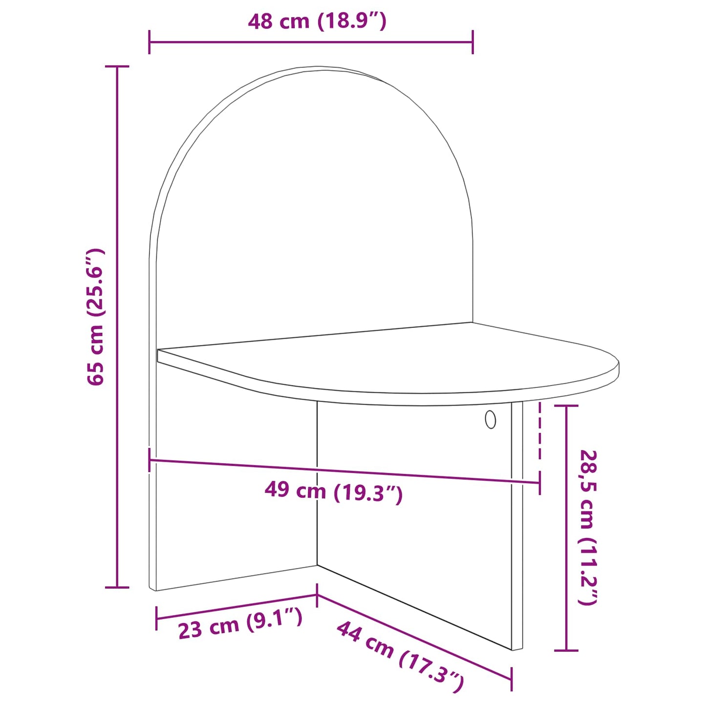 Nattbord 2 pcs Gammelt tre 48 x 49 x 65 cm Konstruert tre