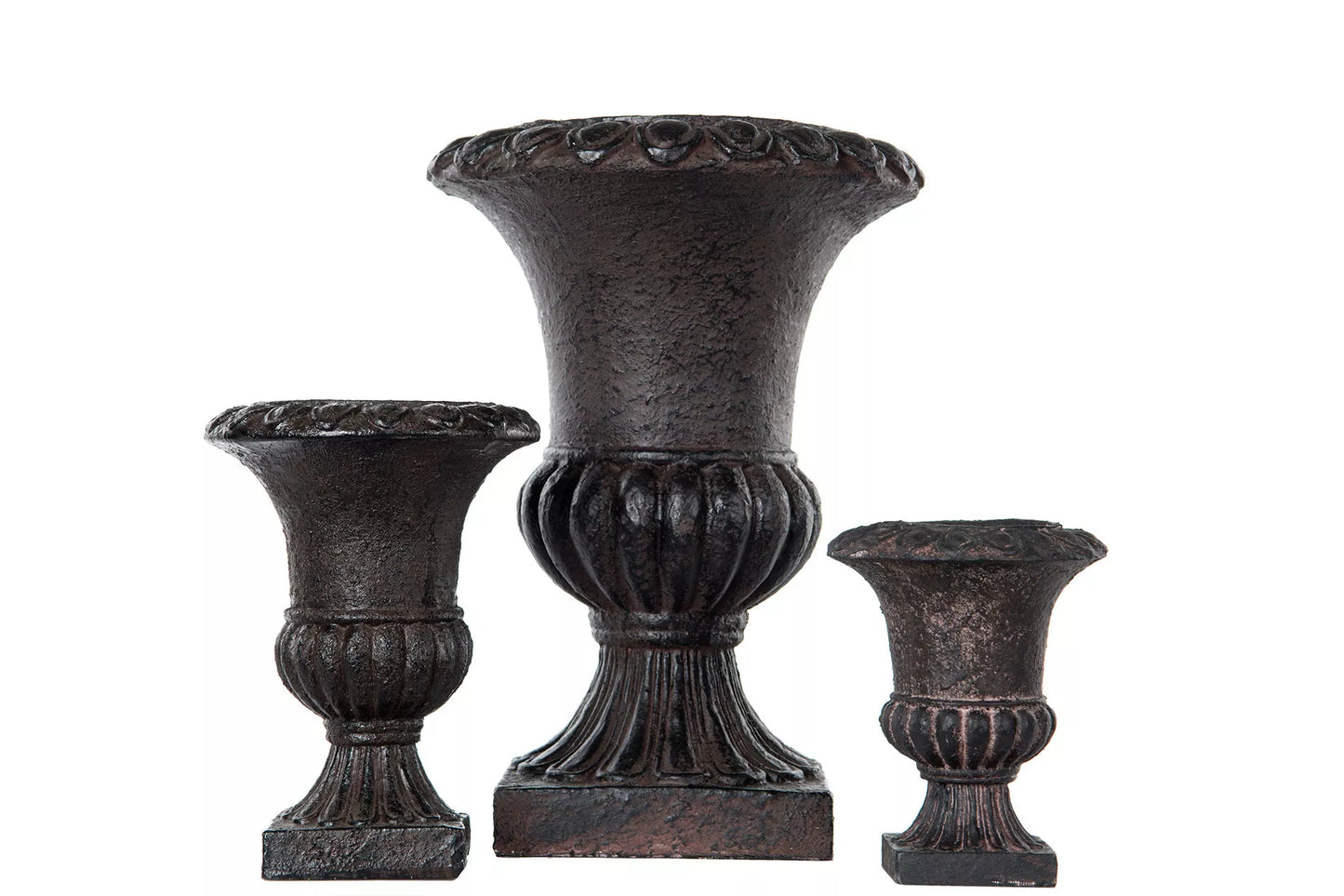 Blomsterpotte Blomsterkrukke Pokal antikk brun - 30cm