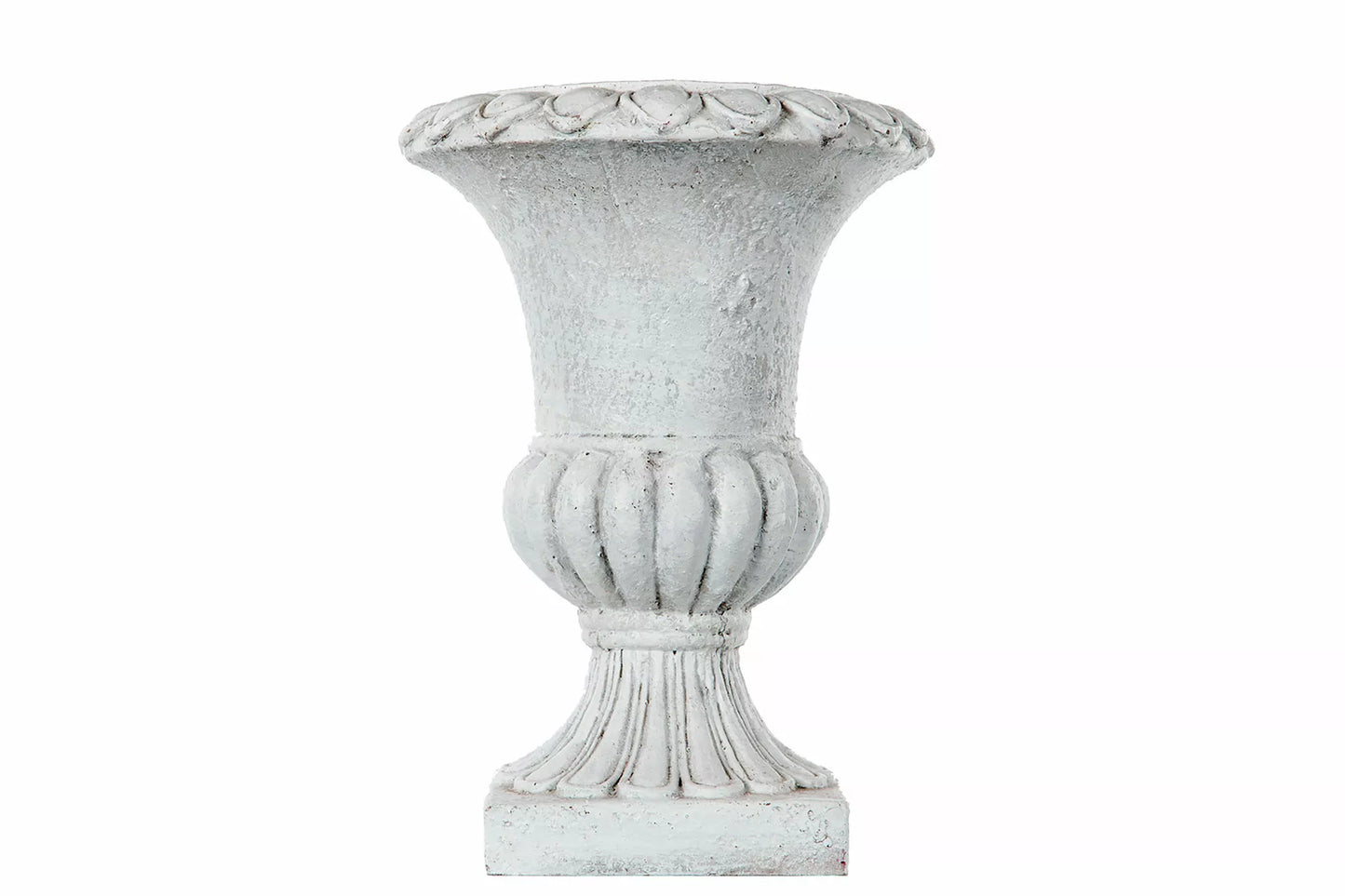 Blomsterpotte Blomsterkrukke Pokal Antikk hvit - 30cm