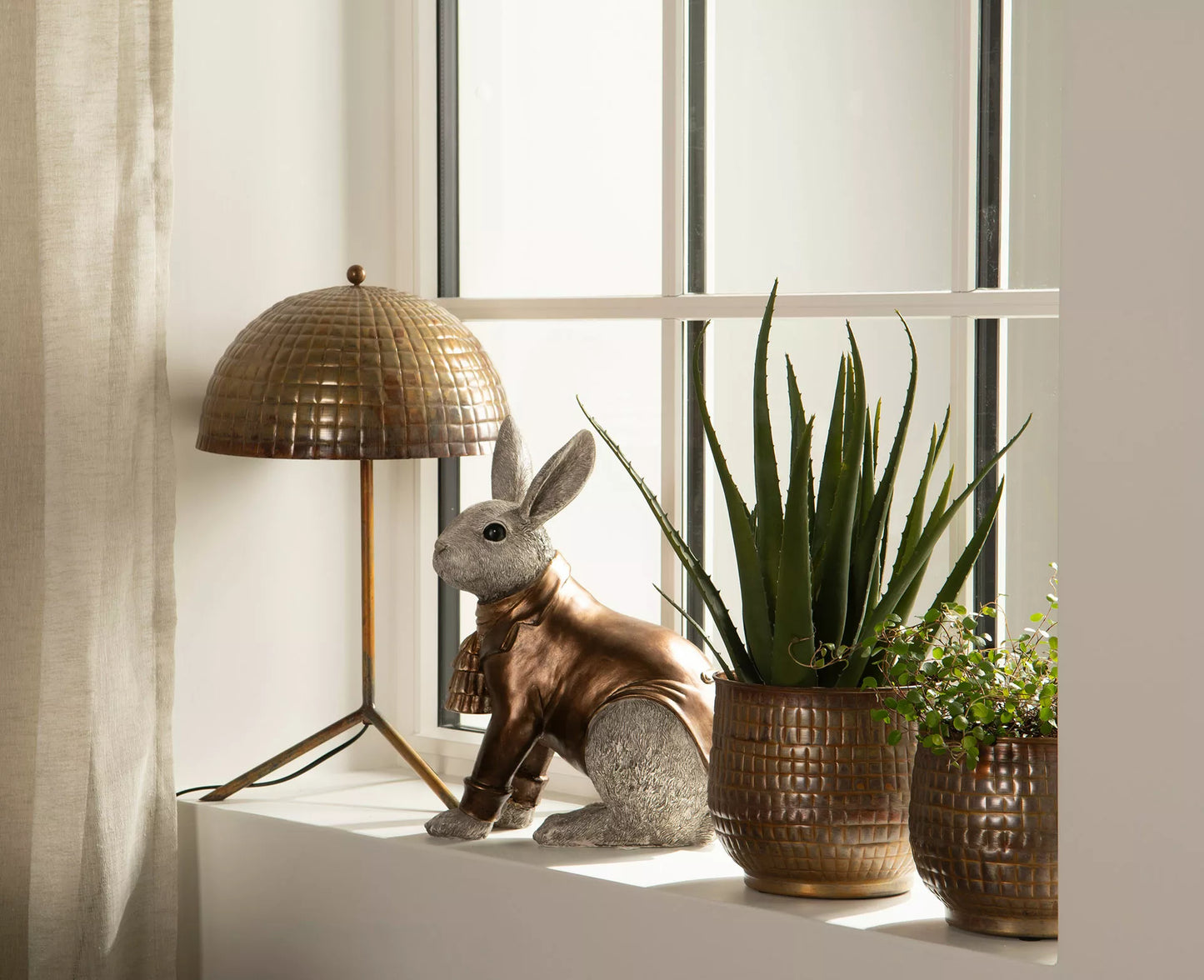 Påskepynt Kanin Bronse Poly 29x16x40cm