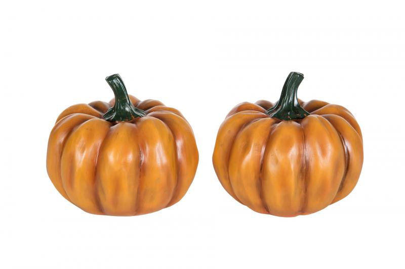 Dekorasjon Gresskar Oransje Poly 12,5 cm 2-pack