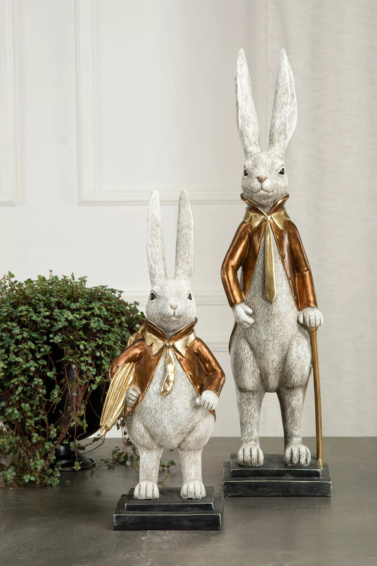 Påskepynt Kanin Kort Poly 14x40cm