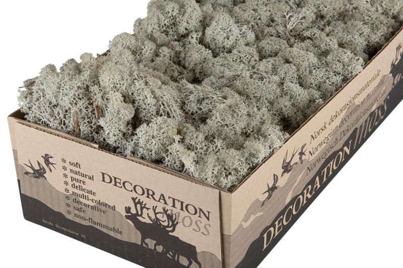 Jul div. Mose Hvitmose Flammesikker Grå 500g