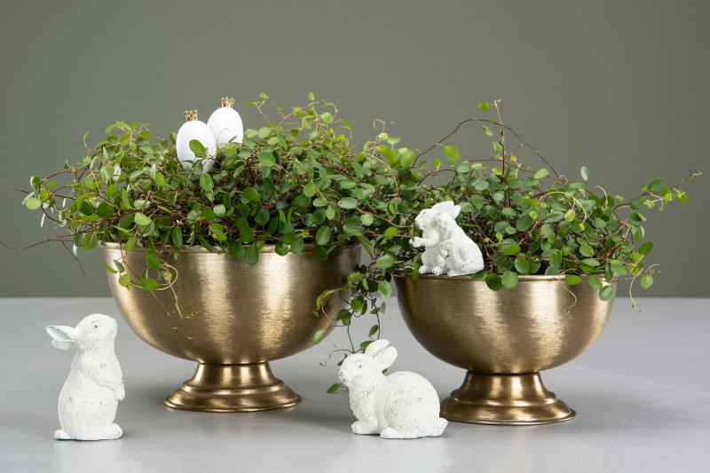 Påskepynt Kanin Duo Stick Hvit Poly 5x5x2cm 2-pack