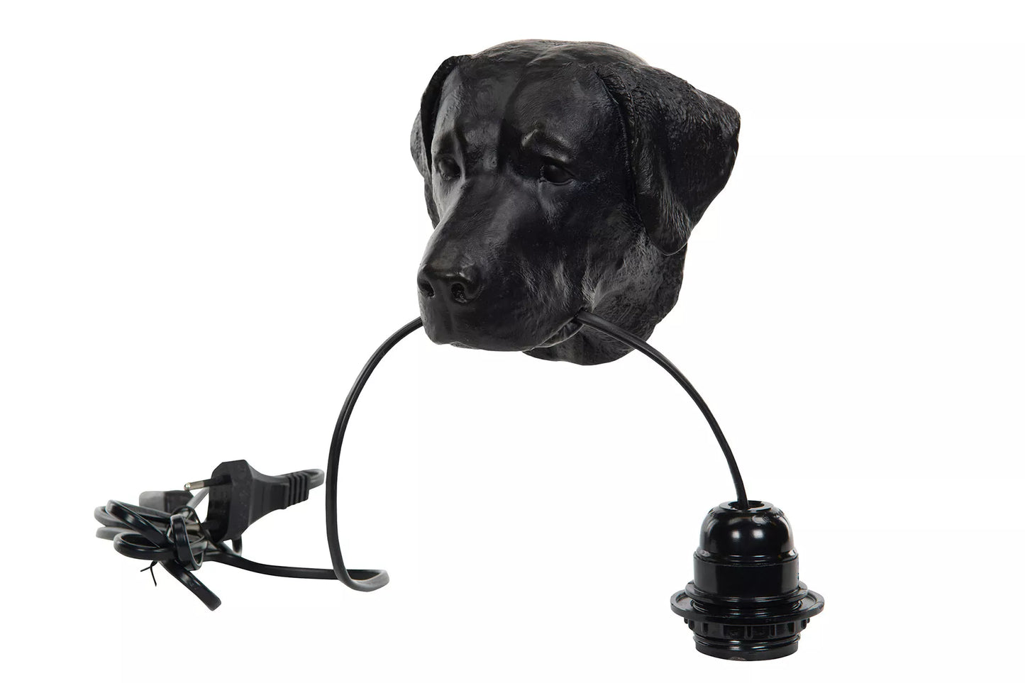 Vegglampe Hund Sort Brun 12x13cm