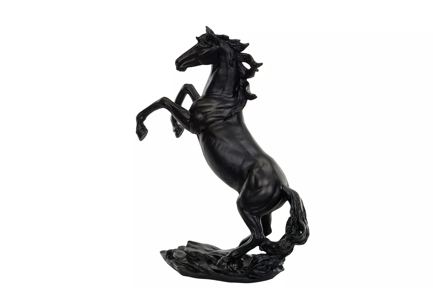 Dekorasjon Dyr Hest steilende Svart Brun Poly 30x13x39cm