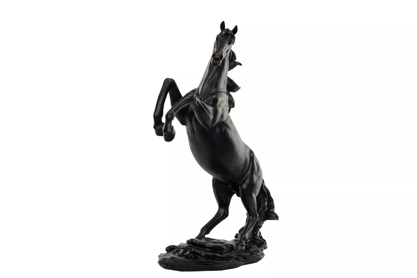 Dekorasjon Dyr Hest steilende Svart Brun Poly 30x13x39cm