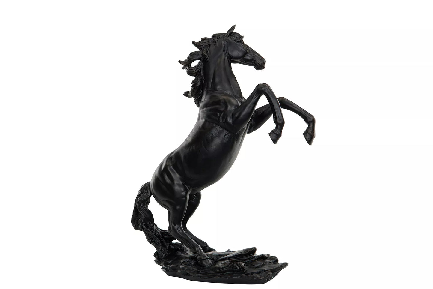 Dekorasjon Dyr Hest steilende Svart Brun Poly 30x13x39cm