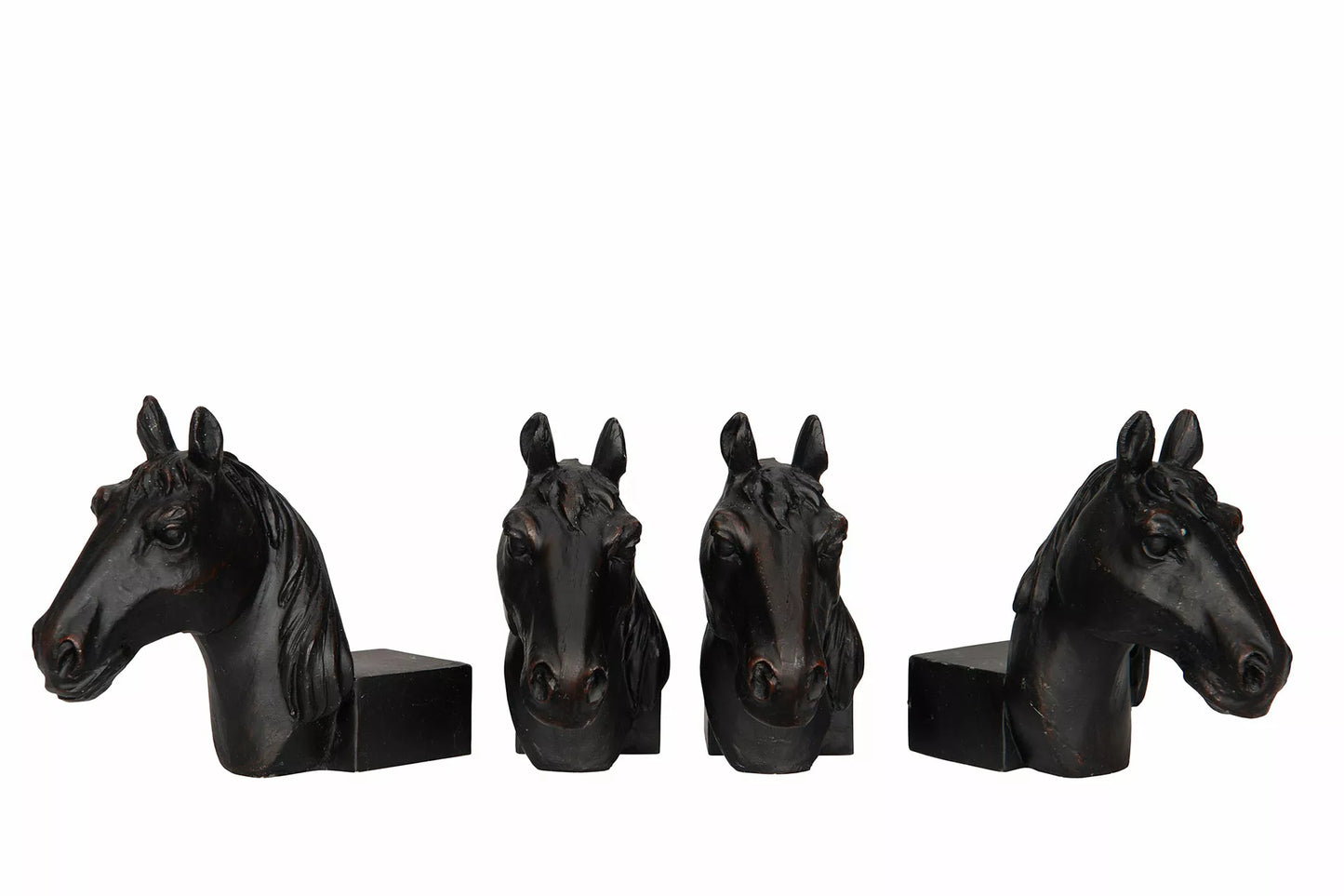 Blomkruka Krukfot Hästhuvud Svart Poly 9,5x3,5x8cm 4-pack I lager: Vecka 8
