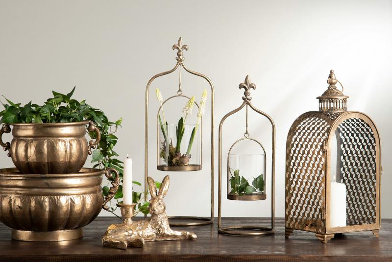 Påskepynt Lysestake Hare Liggende Poly