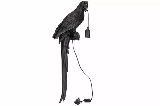 Vegglampe Papegøye Brun Svart Poly