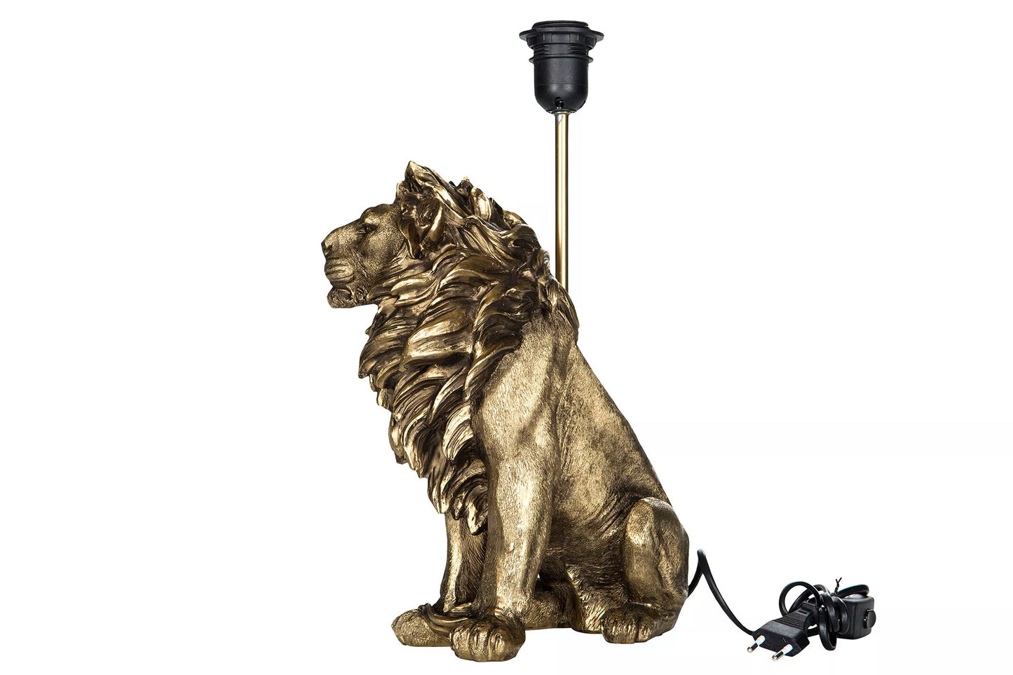 Bordlampe Løve Poly Mørkt gull 25x32 42cm