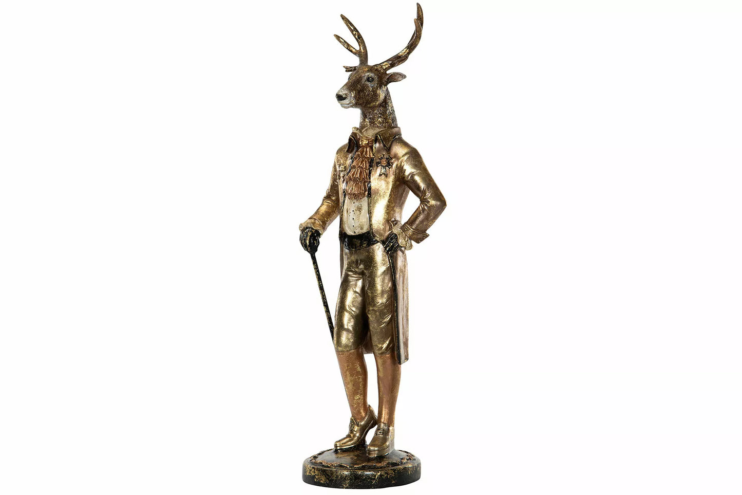 Innendørs Julepynt Dekorasjon Statue Hjort Mørkt Gull Poly 16x14x54cm