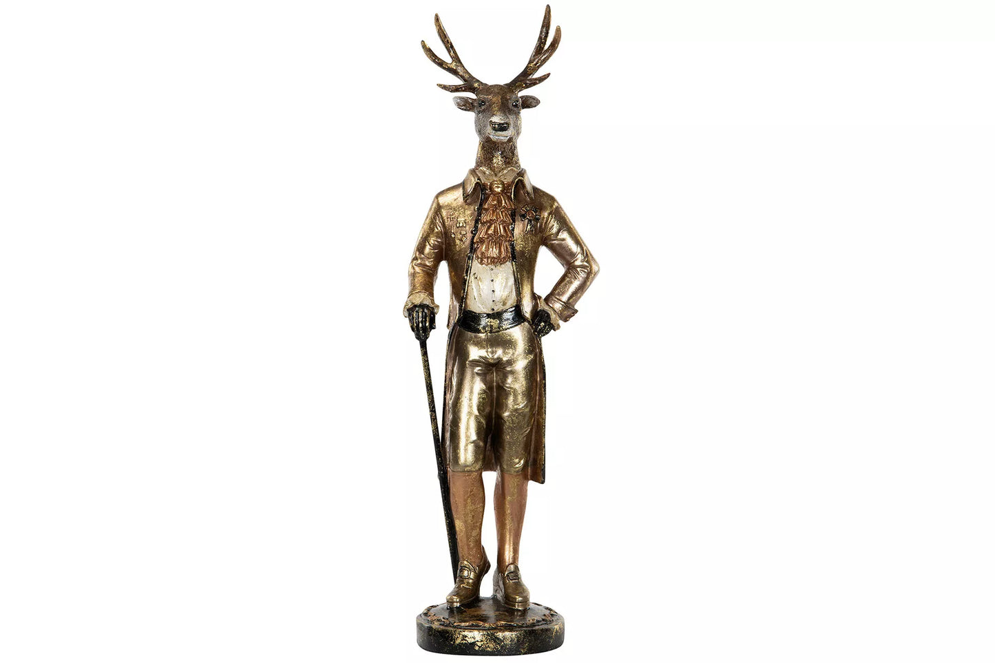 Innendørs Julepynt Dekorasjon Statue Hjort Mørkt Gull Poly 16x14x54cm