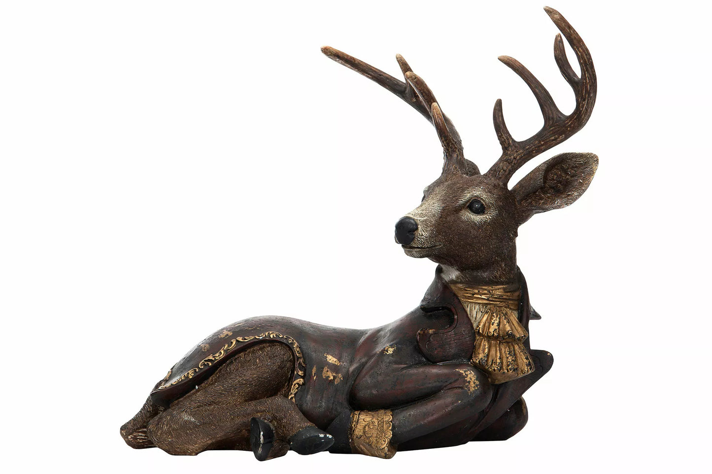 Innendørs Julepynt Hjort Hvilende Poly 39,5x22x35cm