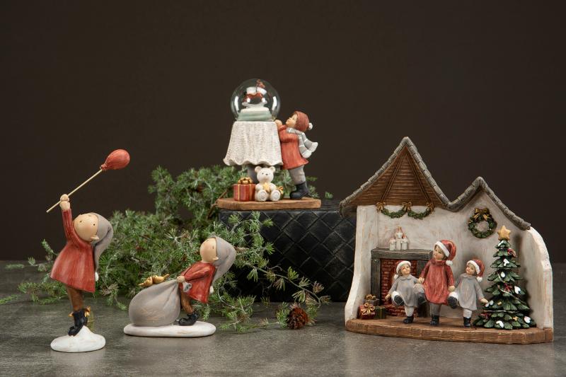 Innendørs julepynt Nissebarn sekk Ballong mix Poly 2-pack