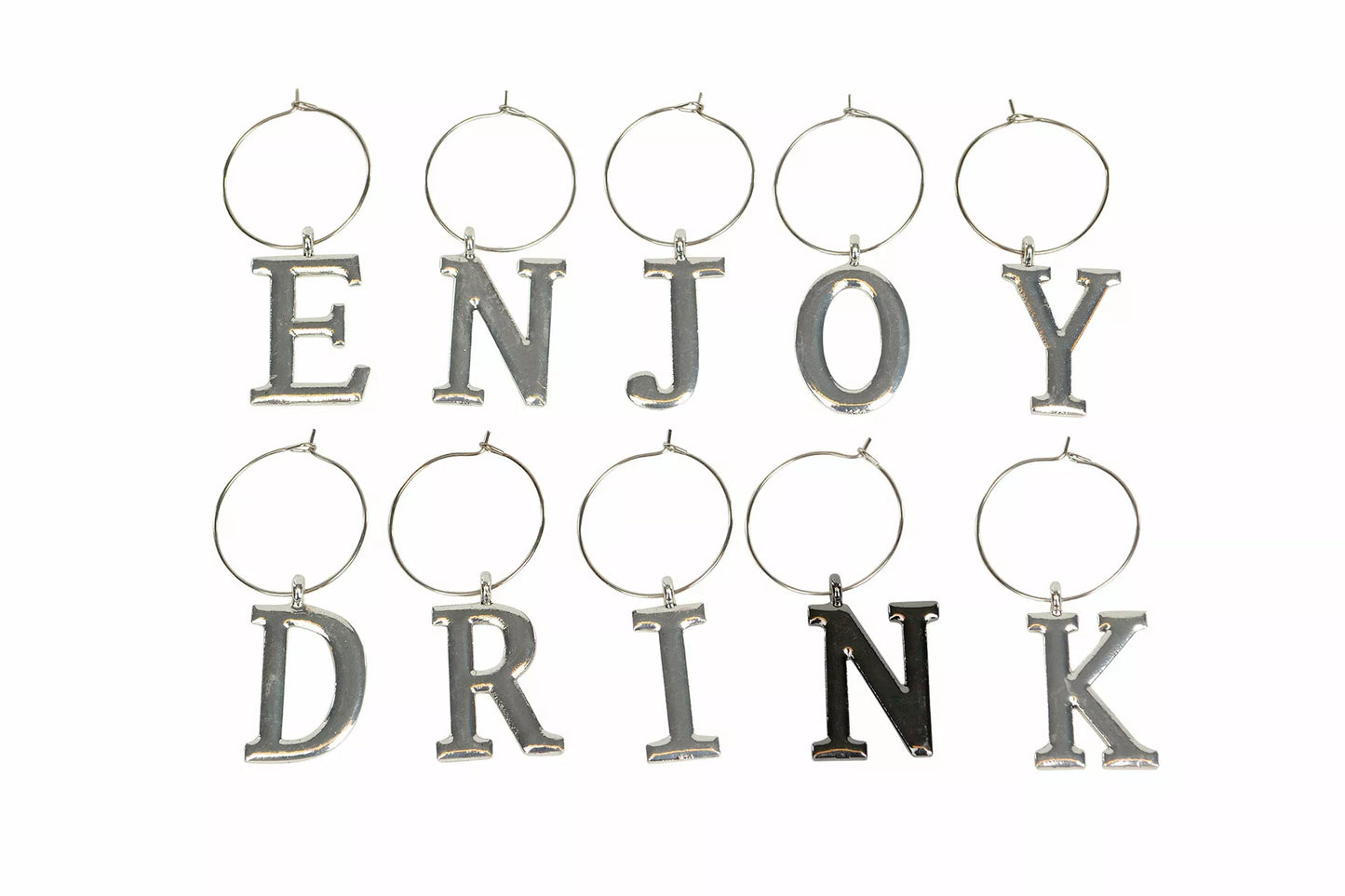 Vinglass koppmarkør Enjoy Silver 2-3cm 10-pack