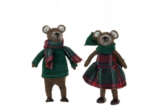 Ulldyr Bjørn Mix 15cm 2-pack