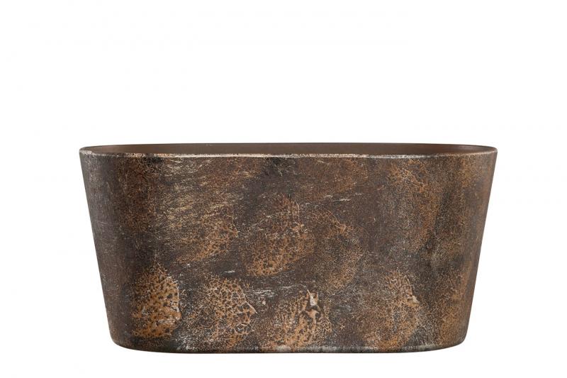 Hardplast Blomsterpotte Rust krukke Oval 24x10x11cm