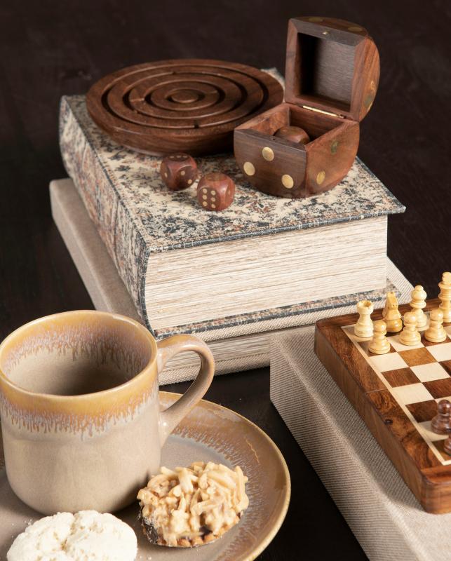 Dekorasjon Spill Labyrint Tre Gull 14,5x2,5cm