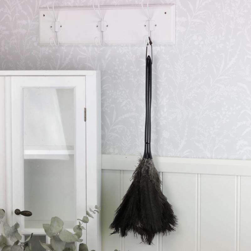 Støvtørker Luksus strutsefjær 54 cm Sort