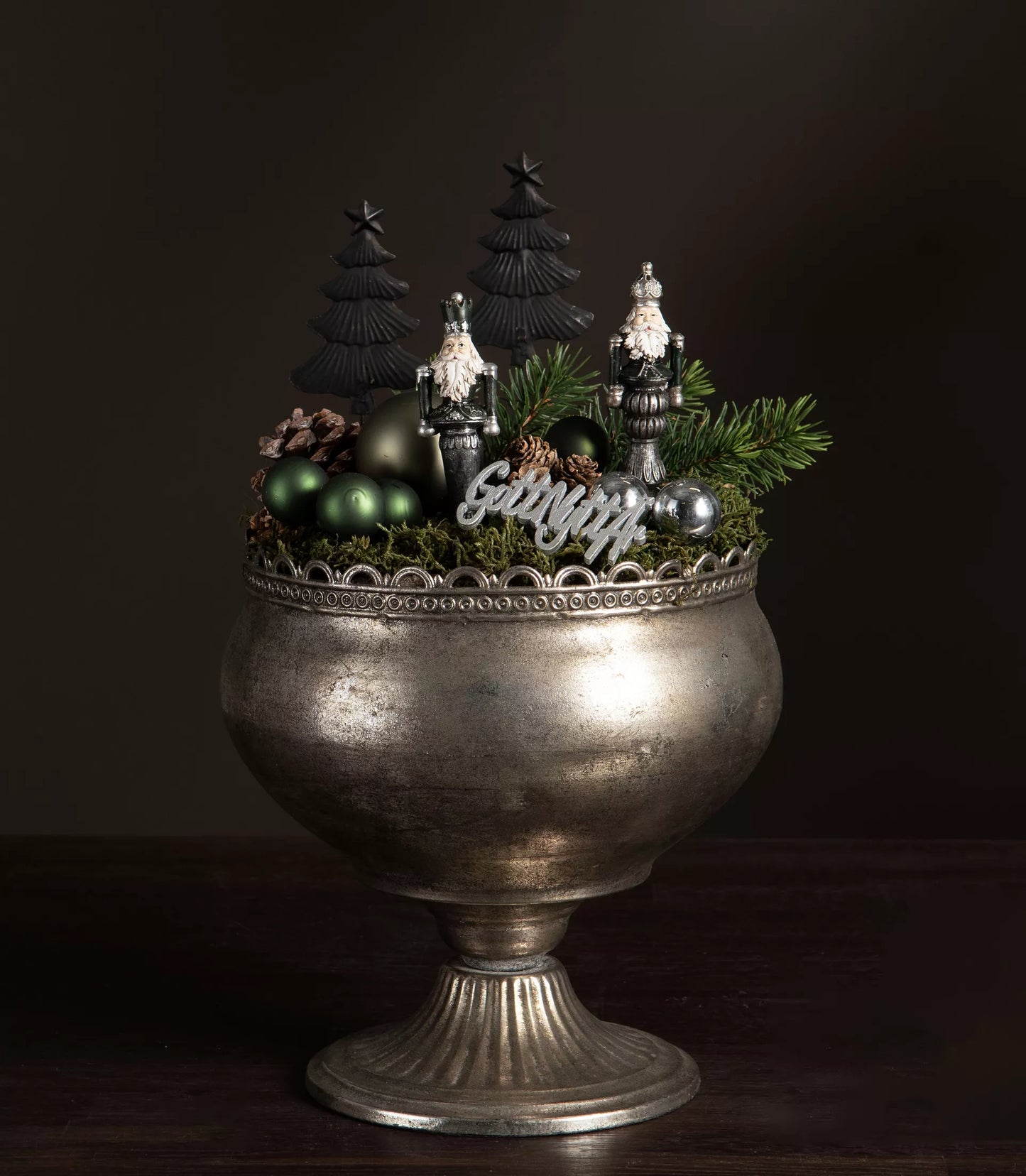 Blomsterpotte Blomsterkrukke Pokal Vito Antik Sølv 23x25cm