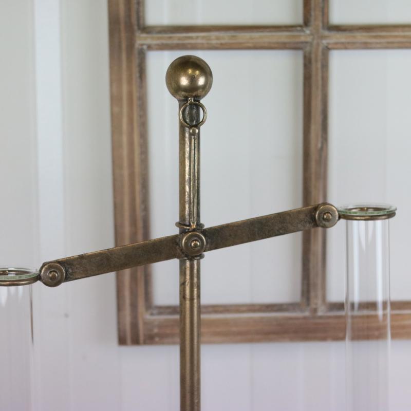 Dekorativ Vase prøverør - gullbrun