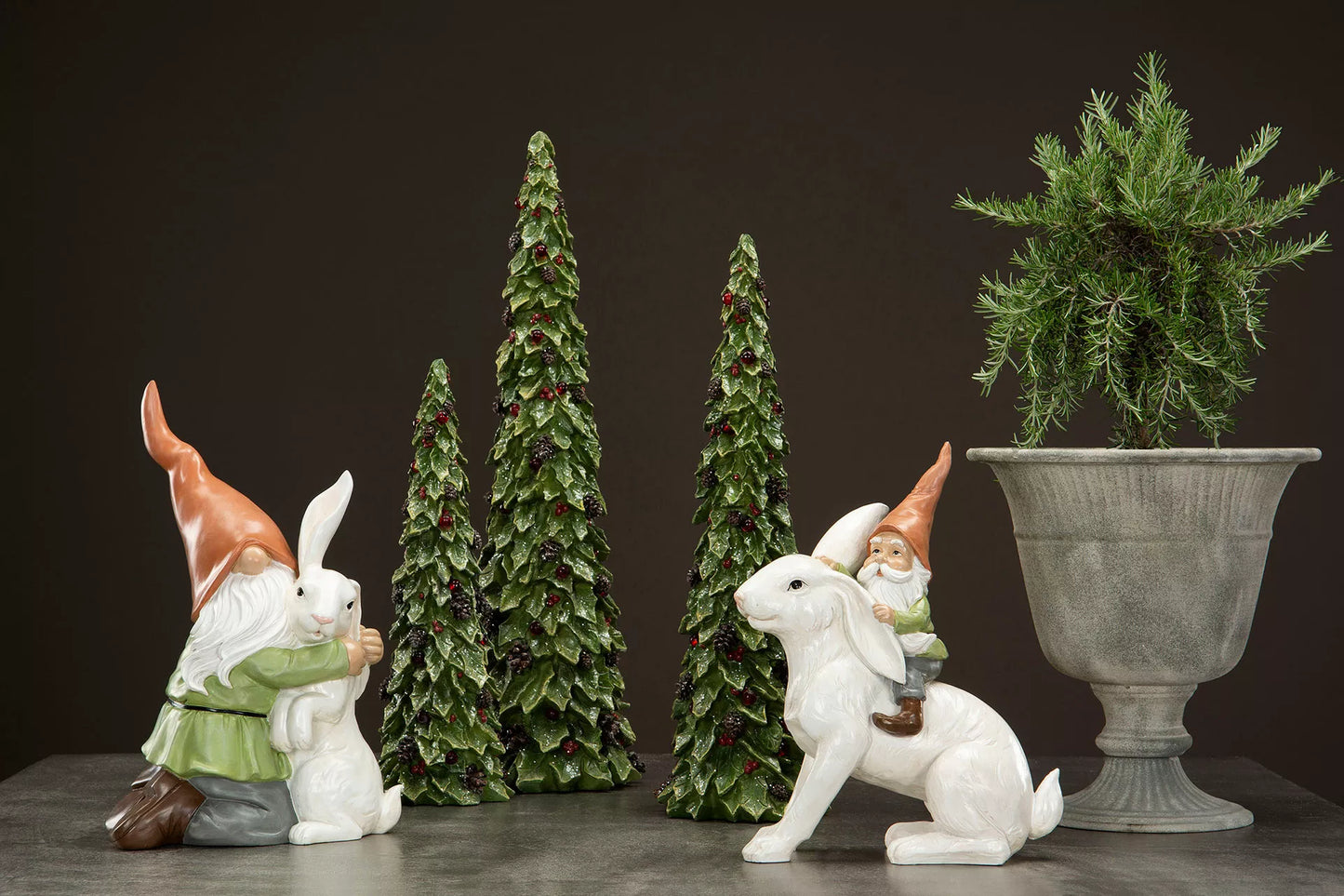 Blomsterpotte Blomsterkrukke Pokal Grå 29x29x32cm