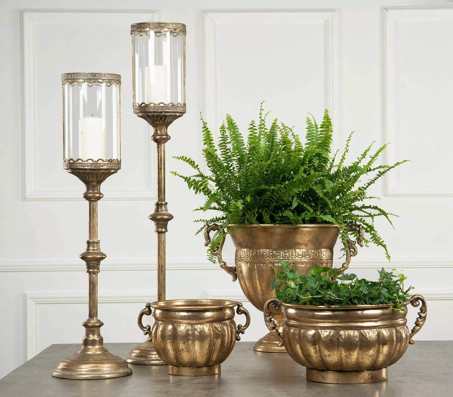 Blomsterpotte Blomsterkrukke Pokal Elodie Gyldenbrun 41x27x31cm