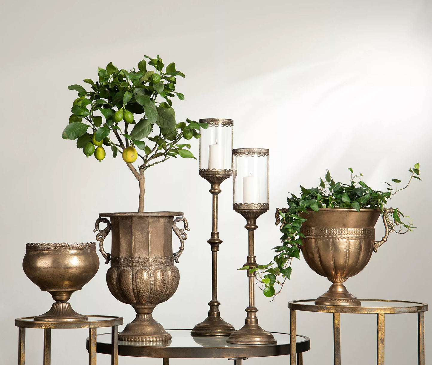 Blomsterpotte Blomsterkrukke Pokal Elodie Gyldenbrun 41x27x31cm