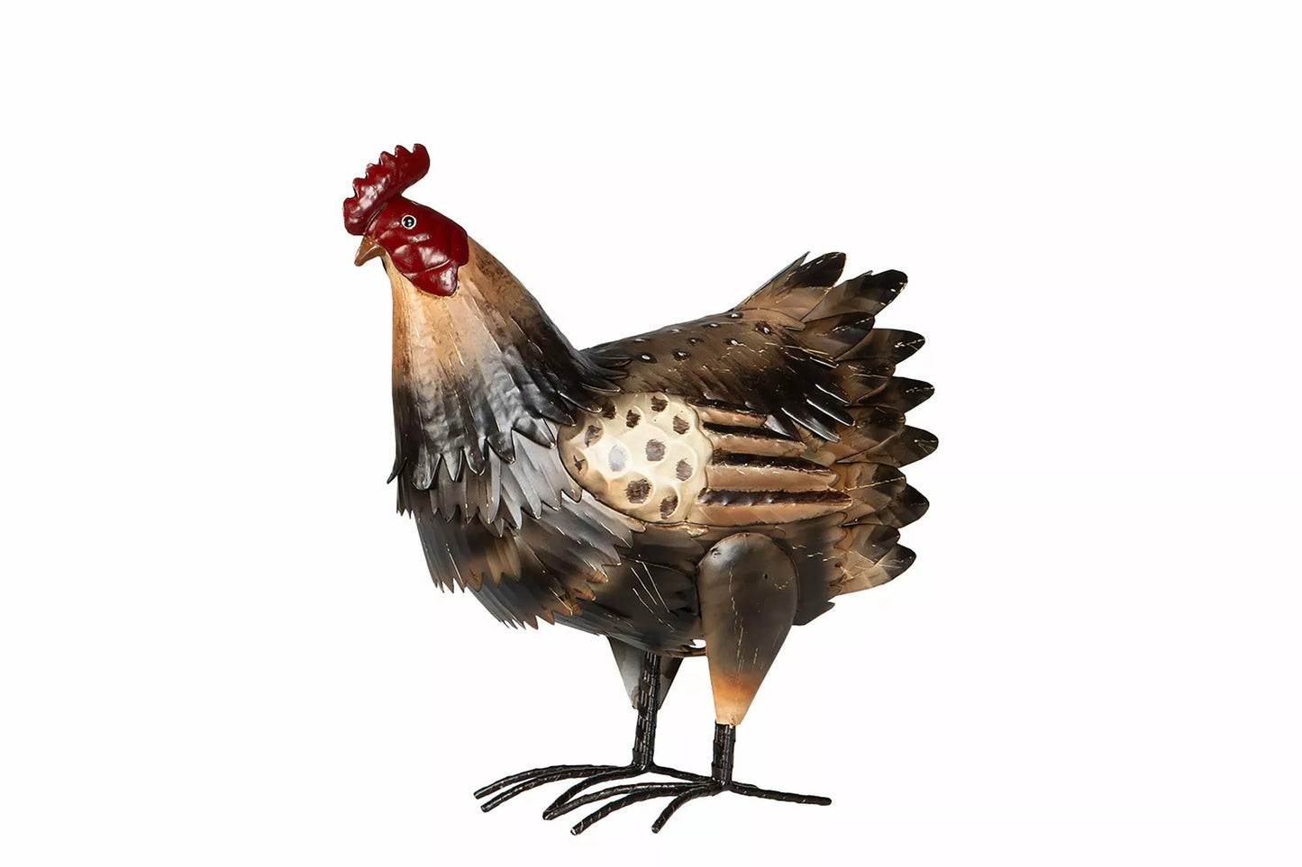 Påskdekoration Höna Metall Brun 30x13x33cm