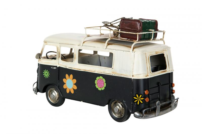 Dekorasjon Metalldekorasjon Hippiebuss Metall 27 x 12 x 17 cm