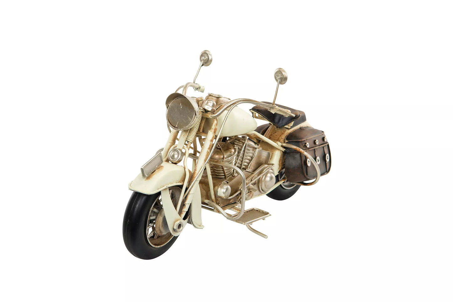 Dekorasjon Metalldekorasjon Motorsykkel Creme Metall 28x11x14cm