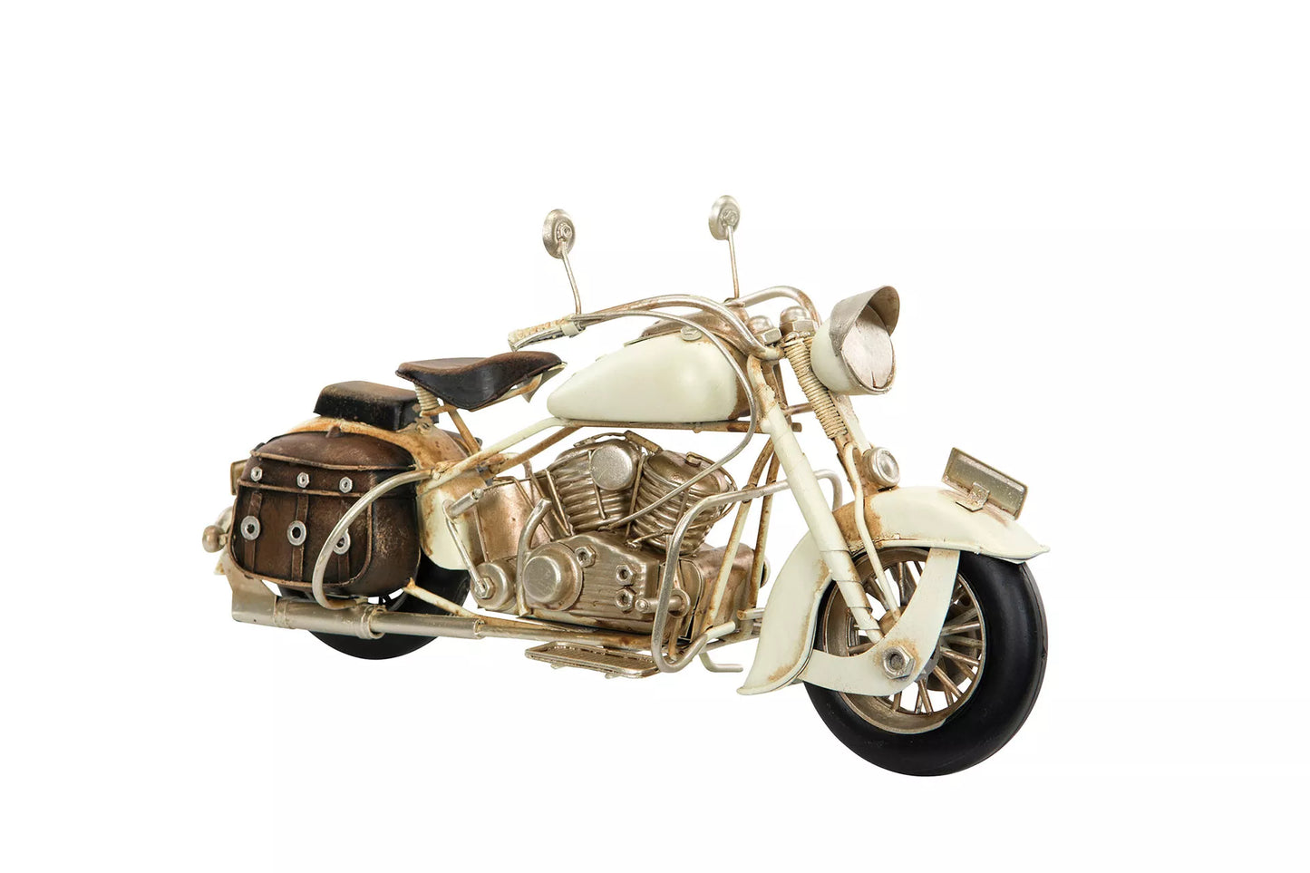 Dekorasjon Metalldekorasjon Motorsykkel Creme Metall 28x11x14cm