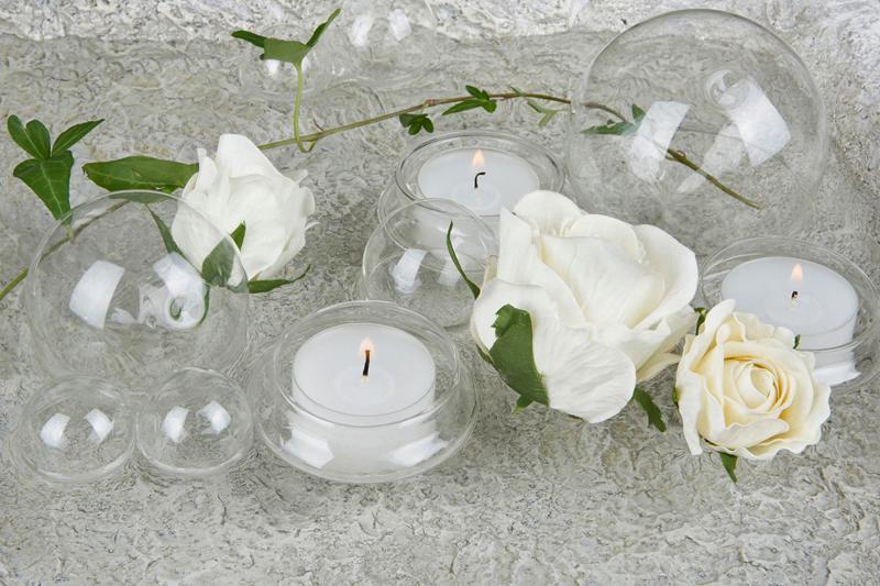 Dekorasjon Flytekopp Glass 7x5cm 6-pack